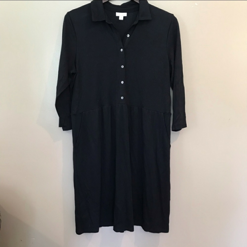 J.Jill Black shirt dress w/ pockets
